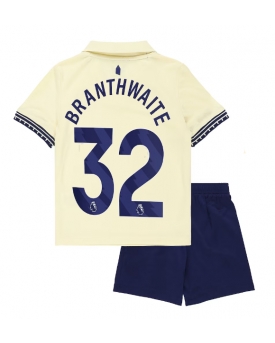 Billige Fotballdrakt Everton Jarrad Branthwaite #32 Replika Bortedraktsett Barn 2025-26 Kortermet (med bukser)